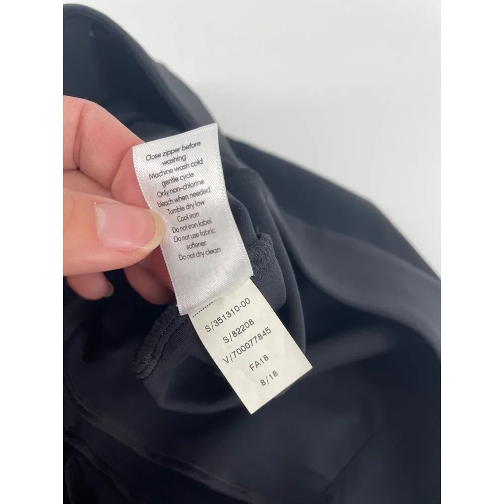 Athleta Stellar Skinny Trouser Pants Womens Size 2 Nylon Spandex Black Ankle Zip - Picture 6 of 10
